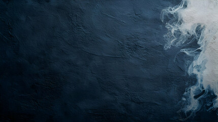 Naklejka premium Abstract Dark Blue Textured Background With White Flowing Elements and Minimalist Design