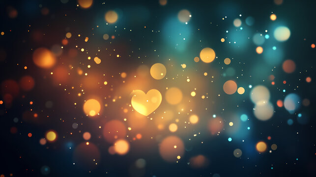 abstract blurry heart shape background