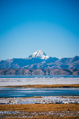 Mount Kailash and mapang yongcuo landscape in tibet, China
