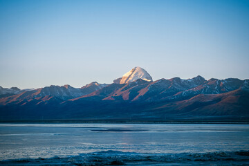 Mount Kailash and mapang yongcuo landscape in tibet, China