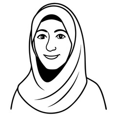 a portrait of a woman wearing a hijab smiling