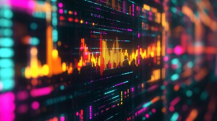 Abstract data flow, digital screen, info stream use