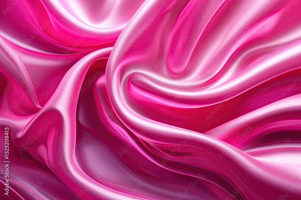 Poster vibrant pink abstract design with silky gradient and undulating background