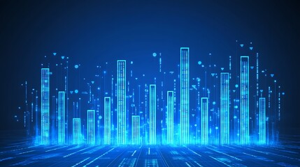 Abstract Digital Growth Data Analysis Background