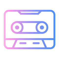 Obraz premium cassette Line Gradient Icon