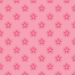 Soft pink seamless pattern with cute stylized flowers. Perfect for kids’ fabrics, baby products, wrapping paper, and sweet feminine decorative designs.