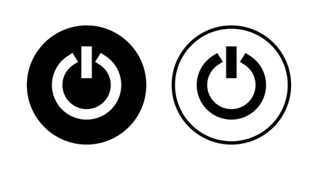 Power icon logo design. Power Switch sign and symbol. Electric power