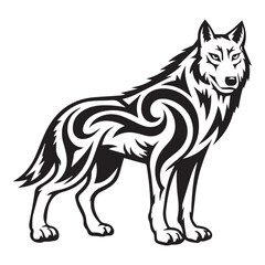 vector illustration of wolf
