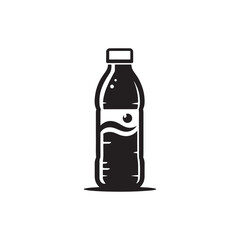 Water bottle silhouette vector design eps