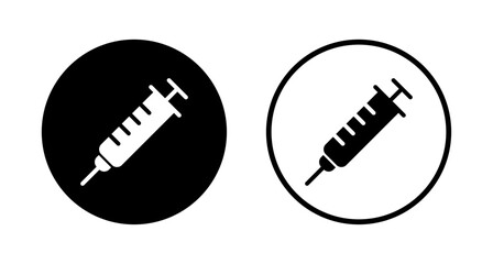 Syringe icon logo design. injection sign and symbol.vaccine icon