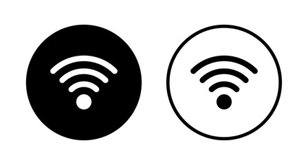 Wifi icon logo design. signal sign and symbol. Wireless  icon