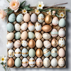 Decorated Easter Eggs with Colorful Designs