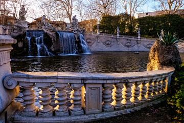 La fontana dei dodici mesi nel parco del Valentino. Torino, Italia