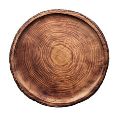 Antique Copper Disc with Intricate Design isolated on transparent background