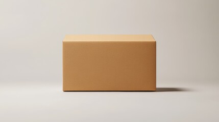 A pristine, unblemished brown cardboard paper piece, devoid of any markings or embellishments, stands proudly against the stark white backdrop of a clean, minimalist composition.