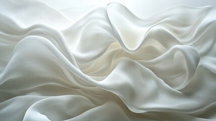 Obraz premium On a stark white backdrop, a dynamic symphony of white waves unfolded, their lines intertwining and swirling, creating a sense of motion and energy.