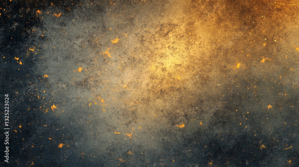 Poster dark grey and gold abstract texture background with sparkles