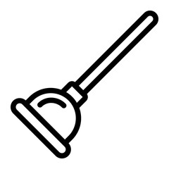 plunger Line Icon