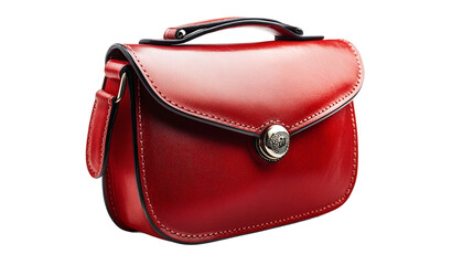 Naklejka premium Stylish red purse, cut out. Isolated on a transparent background.