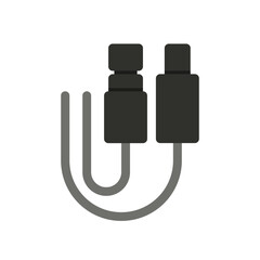 solar panel cables & connectors flat icon illustration