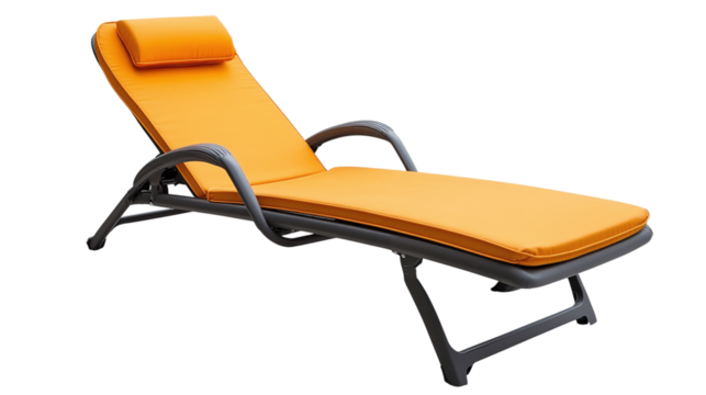 Sun loungers cut out. Isolated on a transparent background.