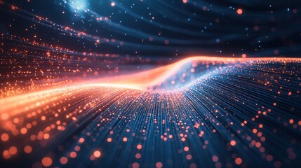 A dynamic, futuristic canvas pulsates with an ethereal, glowing light effect, a vector illustration that evokes a sense of awe and innovation.