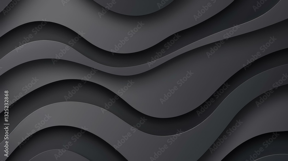 Aufkleber experience a stylish vector abstract design with dark wave patterns. perfect for modern covers and s