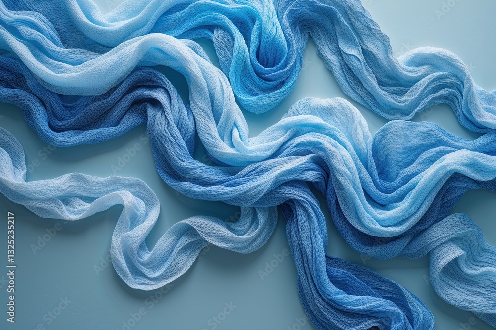 Poster serene cyan canvas with delicate gradient weaving background