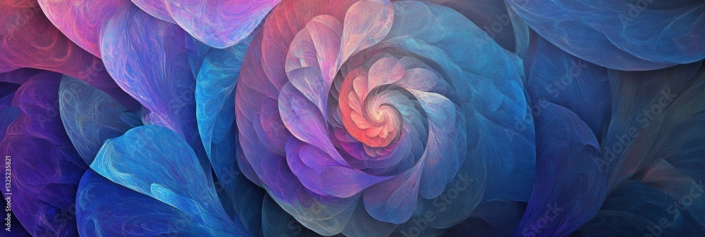 Fototapete Vibrant swirling patterns create a dynamic abstract background with a modern design in blue, purple, and pink hues
