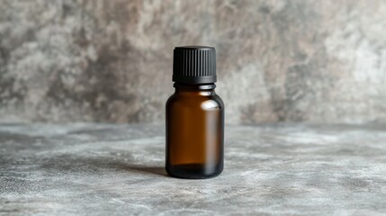 Sophisticated Dark Amber Glass Bottle with Matte Black Cap Ideal for Balms Fragrances Oils 