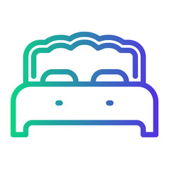 bed Line Gradient Icon