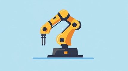 Fototapeta premium Mechanical Arm Advances Automation in Industrial Settings With Precision and Efficiency