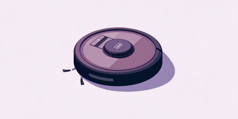 Robotic Vacuum Cleaner Navigating a Modern Living Room During Daylight on a Clean Floor