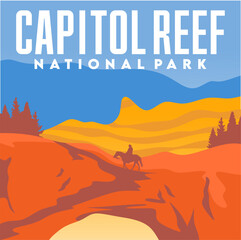 capitol reef national park with beautiful natural scenery © americandigi