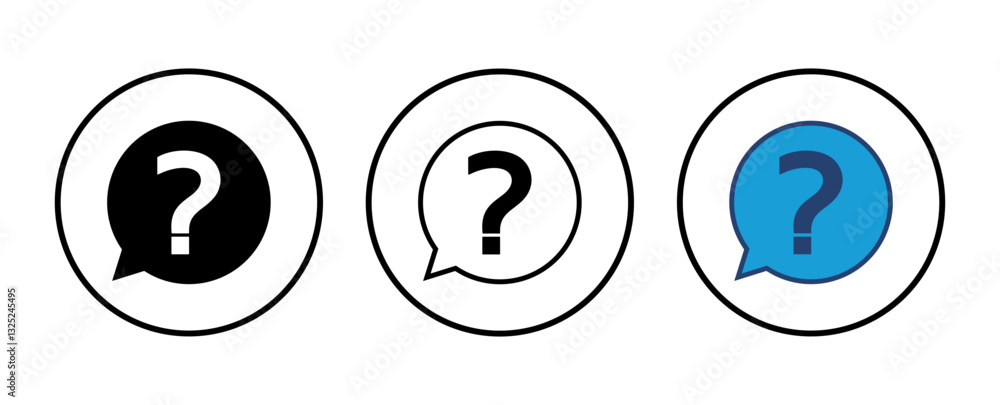 Poster question icon vector. question mark icon vector.