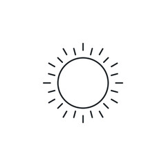 Sun icon symbol vector illustration isolated on white background