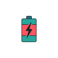 Battery icon symbol vector illustration isolated on white background