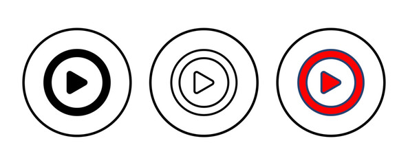 Play Icon vector. Play button vector icon