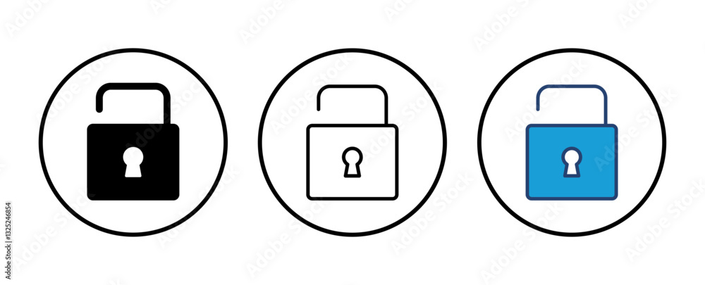 Aufkleber lock icon vector. padlock icon vector. encryption icon. security symbol