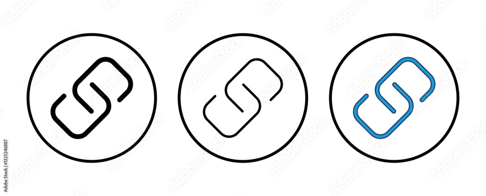 Poster link icon vector. hyperlink chain symbol.