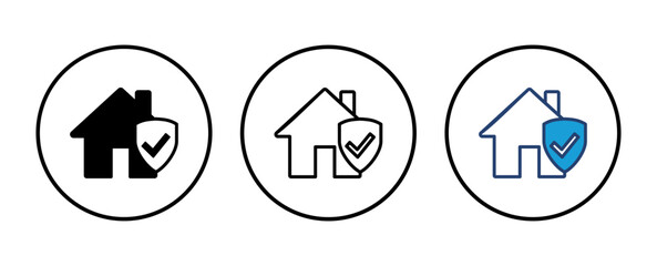 house insurance icon vector. house protection icon.