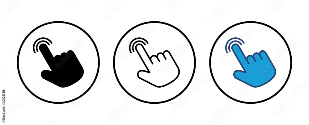 Poster hand cursor icon. cursor icon vector. hand cursor icon click