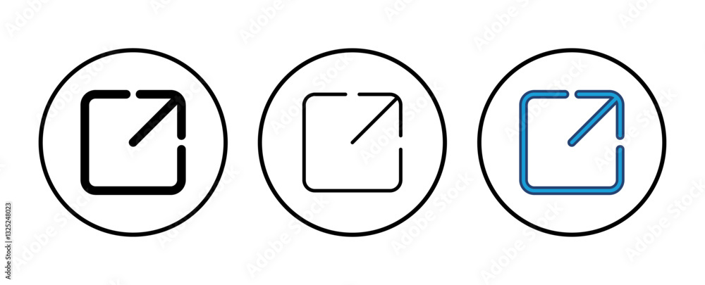 Poster external link icon vector. link icon vector. hyperlink symbol