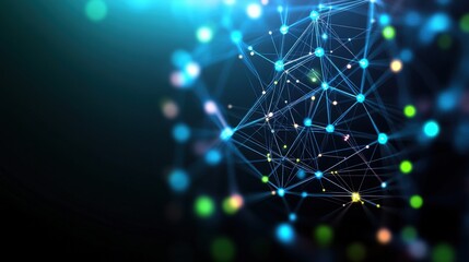 Obraz premium A complex network of interconnected lines creating a digital framework for online social interaction and communication