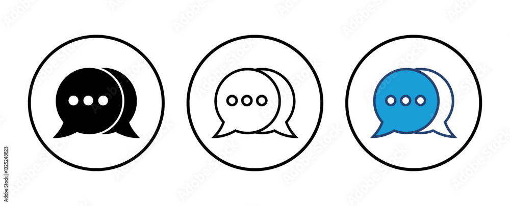 Poster chat icon vector. speech bubble icon. comment icon vector. message. contact us