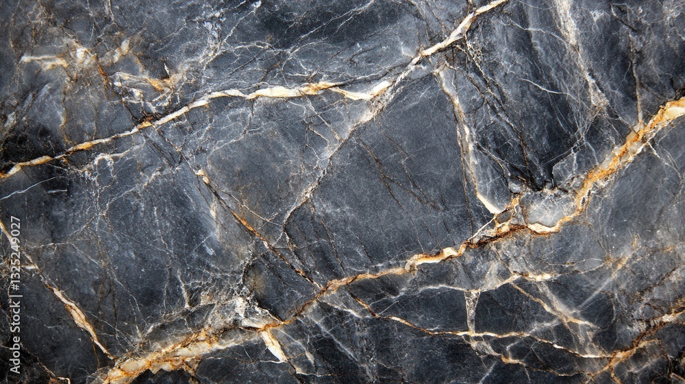 Aufkleber elegant gray marble texture with white veins perfect for backgrounds and design projects