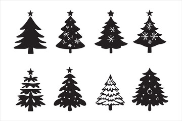 Holiday Christmas Tree Clipart Bundle
