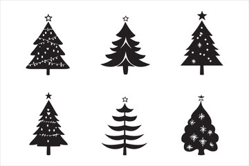 Obraz premium Holiday Christmas Tree Clipart Bundle 
