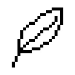 Pixelated Leaf Icon for Design