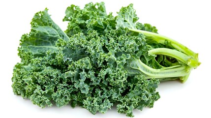 Fototapeta premium Fresh kale on white background